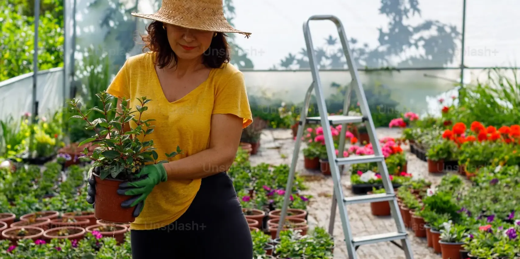 women with flower